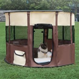 Foldable Pet Playpen Removable Dog Tent With Cover Waterproof Small Pet Cage Tent With Top Cover Foldable Dog House