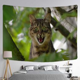 Tapestries In The Woods Tapestry Wall Hanging Cute Animal Art Scenery Bedroom Living Room Decor Background Fabric R230710