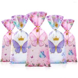 Gift Wrap 25/50/100pcs Butterfly Candy Bags Packing Birthday Party Decor Bag For Guest Girl Supplies Baby Shower