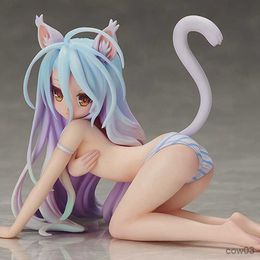Action Toy Figures 7CM Anime Figure Game Life Cat Ears Sexy Swimsuit Kneeling Model FREEing Game Life Adult Collection R230710