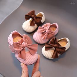 First Walkers Baby Cute Bow Princess Shoes Girl's Spring And Autumn Soft Sole Fashion Casual Walking Comfortable