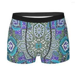 Underpants Peacock Summer Geometric Patterns Breathbale Panties Male Underwear Ventilate Shorts Boxer Briefs