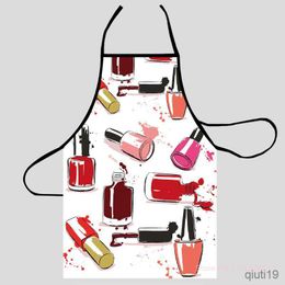 Kitchen Apron Fashion Design Nail Polish Apron Store For Women Gift Oxford Fabric Cleaning Home Cooking Accessories Apron R230710