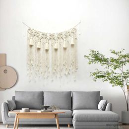 Tapestries Wall Hanging Tapestry Decor Woven Cotton Tapestry room Wall Decoration for headboard bedroom with Long Tassel Gift R230710