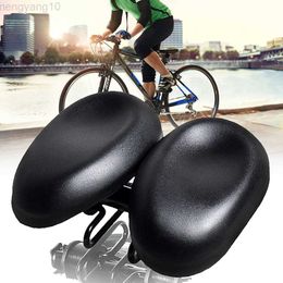 Bike Saddles Two-Seat Bicycle Cushion Comfortable Dual Padded Multi-Function Replacement Sports Noseless Easy Instal Bike Saddles Pad HKD230710