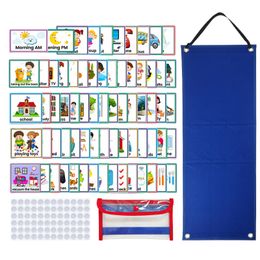 Advertising display equipment Daily Visual Schedule For Kids Chore Chart Week Children Toddlers Boys Girls Routine Cards Classroom p230707