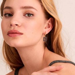 Dangle Earrings CRMYA Gold-plated For Women Vintage Piercing Color Hollow Block Pendant Women's Earring 2023 Jewelry Wholesale