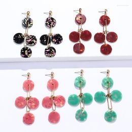 Dangle Earrings 1pair Fashion Colourful Round Jewellery Euro American Accessories Spot Wholesale