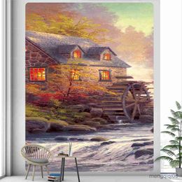 Tapestries Forest Fairy Tale Tapestry Cottage Home Decoration Art Tapestry Wall Hanging Background for Children Bedroom Home Decorations R230710