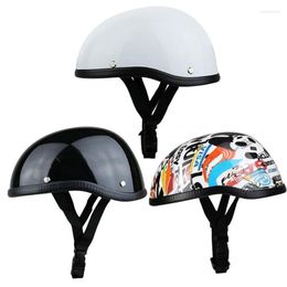 Motorcycle Helmets Retro Vintage Cap Unisex Helmet Biker Motorbike Racing Horse Riding Head Protector Adjustable