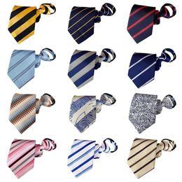 Bow Ties Men Classic Stripe Paisley 8CM Wide Zipper Neckties Pre-tied Wedding Party BWTHZ0380