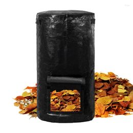 Storage Bags Garden Waste Bag 34 Gallon Leaves Reusable Foldable Collection Container For Home