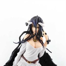 Action Toy Figures 21cm Anime Overlord Albedo Figure Albedo so-bin Ver. Action Figurine Toys Overlord Statue Collection Model Doll Kid Gift