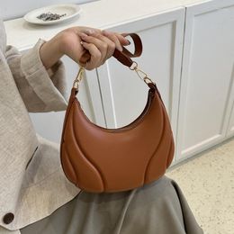 Evening Bags Fashion Designer Shoulder Bag Solid Faux Leather Handbags For Women Zipper Small Underarm