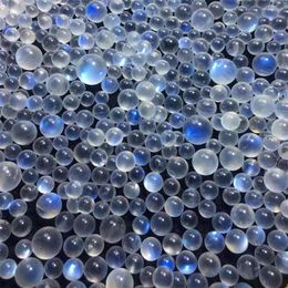 Loose Gemstones Fengbaowu Natural Blue Moonstone Small Ball Sphere Smooth Beads Crystal Reiki Healing Stones Home Ornament Specimen Jewellery