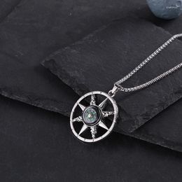 Pendant Necklaces WANGAIYAO Personality Hip Hop Necklace Men's Compass Clavicle Chain Hipster Hoodie With Accessory Sweater Match