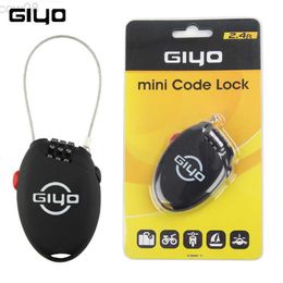 Bike Locks Giyo Bike Multi Function Mini Cab Lock Bicyc 3 Digit Password Coded Lock Cycling Anti Tht Retractab Wire Line Lock HKD230710