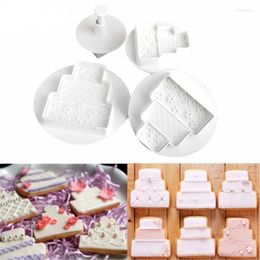 Baking Moulds 4Pcs DIY Cookies Cutter Wedding Party Birthday Cake Spring Pressing Chocolates Biscuit Mould Kitchen Printing Tools