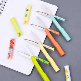 Office Scissors 1pc PLUS Folding Pen Style Household Small Size Portable Outdoor Travel Safe for Children Handwork p230707