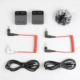 Microphones Mi1 2.4G Wireless Microphone System Receiver Transmitter Kit 3.5mm Lavalier For DSLR Camera Phones