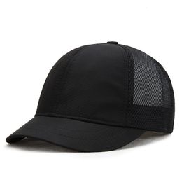 Ball Caps Big Head Man Plus Size Baseball Cap Men Summer Thin Fabric Mesh Sun Hat Male Short ed Hats 5562cm 230707