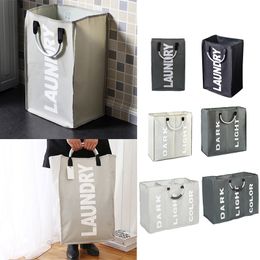 Storage Baskets Waterproof Laundry Basket Dirty Clothes Hamper Foldable Bin Sundries With Handles 230710