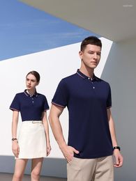 Men's Polos Top Women Clothing Custom Logo Summer Fashion Men Short Sleeve Polo Printing Casual Lapel Shirt Homme Crop