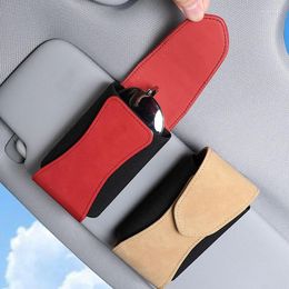 Interior Accessories Car Sun Visor Card Holder Paste Type Pocket Organiser Multifunctional Glasses Bag Glass For