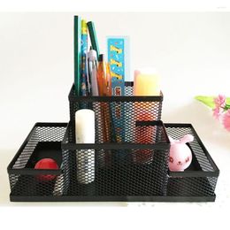 Office Mesh Desk Accessories Organizer Caddy Supplies Storage 4-compartment To Keep The Stuff You Need At Hand