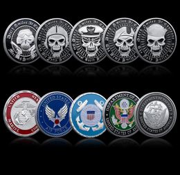 Arts and Crafts Silver plated Colour Commemorative coin Air Force Commemorative coin