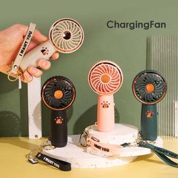 Electric Fans Mini Handheld Fan USB Rechargeable Portable Fan Cartoon Ventilador Summer Pocket Electric Fan Gift For Kids Home Outdoor Camping R230710