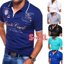 Men's Polos ZOGAA Men's Fashion T-shirt V-neck Button Short Sleeve Bottoming Polo Shirt 230710