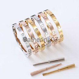 Bangle Bangle female A set of packaging stainless steel screwdriver couple bracelet mens fashion Jewellery Valentine Day gift for girlfriend accessories J230710