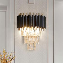 Wall Lamp Chandelier Light Modern Luxury Crystal Pendant Corridor Decoration Home Bedroom Bedside Sconce Indoor Bathroom Fixture