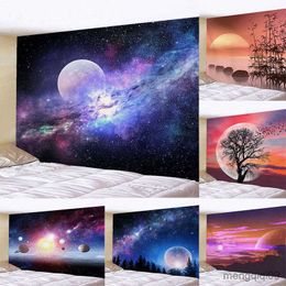 Tapestries Tapestry Wall Fashion Best Night Moon Background Bedroom Large High Definition Printing Livingroom Decoration Hanging Cloth R230710