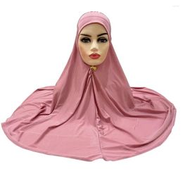 Ethnic Clothing One Piece Amira Large Overheand Hijab Khimar Pull On Ready Made Instant Scarf Women Muslim Niqab Prayer Burqa Ramadan Full