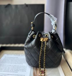 luxurys Designer bucket bag shoulder bag designer woman high quality vintage chains handbags Crossbody designer handbag Genuine Leather Logo adjustment