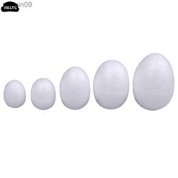 10pcs/set 3-7cm Modelling Polystyrene Styrofoam Foam Egg Ball For DIY Christmas Day Or Easter Day Decoration DIY White Craft L230626
