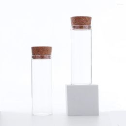 Storage Bottles 100pcs 37 100mm 70ml Cork Stopper Glass Vials Jars Containers Small Wishing Bottle With