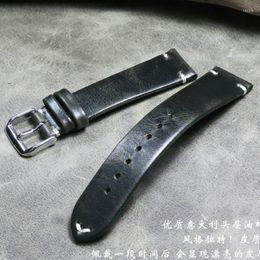 Watch Bands Handmade Calf Leather Band 18mm 19mm 20mm 21mm 22mm Strap Genuine Watchband Retro Wrist With Pins