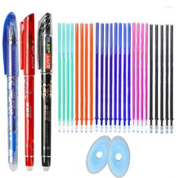 Kawaii Magic Erasable Gel Pens Set Ballpoint Pen Refills Rod Washable Handle Writing Stationery School Office Supplies