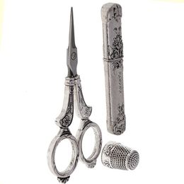 Office Scissors Euro Vintage Professional Tailor Kit Thimble Needle Case Set Sewing Embroidery Cross Stich Shears Household Cutter Tool 230707