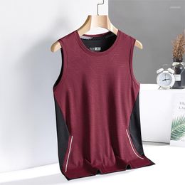 Men's Tank Tops Short Sleeve Vest For 2023 Summer Black Red Tshirt GYM Top Tees Fashion Clothes OverSize 3XL O NECK