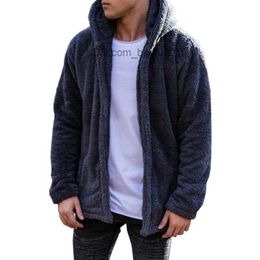 Men's Down Parkas Solid Hoodies Men 2019 Winter Jacket Fashion Thick Men's Hooded Sweatshirt Male Warm Fur Liner Sportswear Tracksuits Mens Coat Z230710