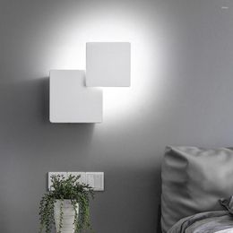 Wall Lamp LED Light Up Down Sconce Fixture Cube 360 Degree Rotation Adjustable For Indoor Outdoor Home Garden