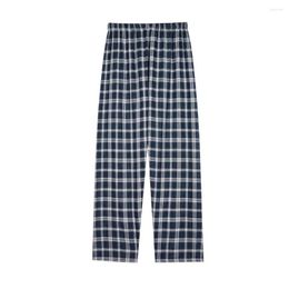 Men's Sleepwear 2023 Spring Summer Men Cotton Sleep Pants Man Women Bottoms Lounge Wear Plaid Home Top Quality Pijama Homme