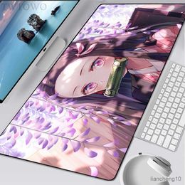 Mouse Pads Wrist Mouse Pad Gamer Computer Custom Large MousePads Demon Slayer Soft Anti-slip Carpet Laptop Gamer Pad R230710