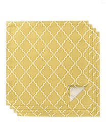 Table Napkin Yellow Moroccan Style Geometric For Wedding Party Printed Placemat Tea Towels Kitchen Dining