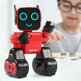 Other Toys 2 4G Remote Control Robot RGB Light Intelligent Voice Controlled Interaction Smart Electronic RC for Boys Girls 230710