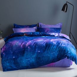 Bedding sets 3pcs Star Sky Duvet Cover with Pillow Case Printed Luxury 3d Comforter Set Queen King Double or Single Bed 230710